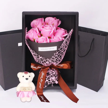 Handmade Rose Bouquet Gift Box